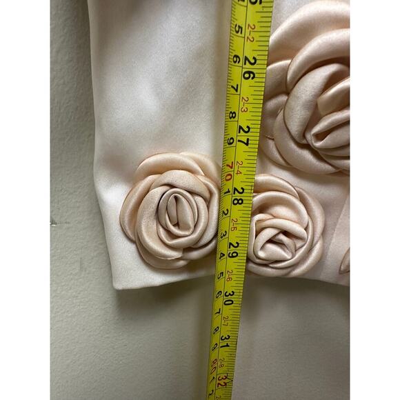 NWT Atoir REVOLVE Rosalie Gold Cream Mini Dress Size 2 Rosettes Floral Feminine - Picture 10 of 16